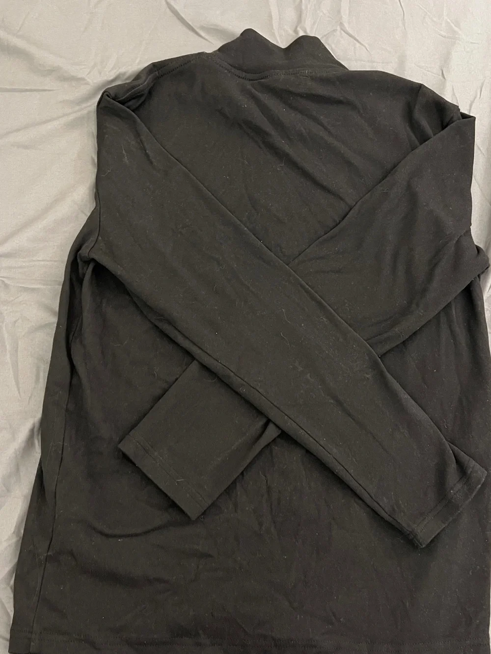 MINISO Men’s Black Fleece-Lined Mock Neck Thermal Long Sleeve Shirt Size M